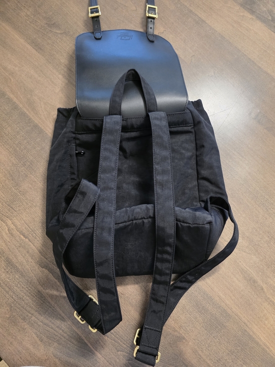Herschel Supply Company Black Canvas & Leather Flap Backpack - Picture 4 of 4